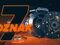 Zestaw sprzęgła, gdy zaśmierdziało sprzęgło, gotowy do wymiany. Pomarańczowy napis "7 OZNAK".