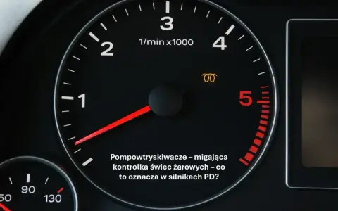 Na desce rozdzielczej miga kontrolka sprężynka, sygnalizując problem z pompowtryskiwaczami w silniku PD.