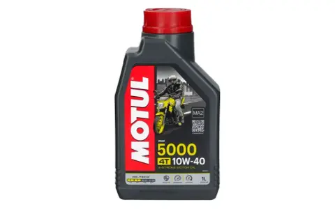 Olej Motul 5000 10W-40 dla motocykli. 10w40 co oznacza? To lepkość oleju, idealna dla wielu silników 4-suwowych.